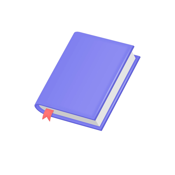 3D-иллюстрация книги для базы знаний